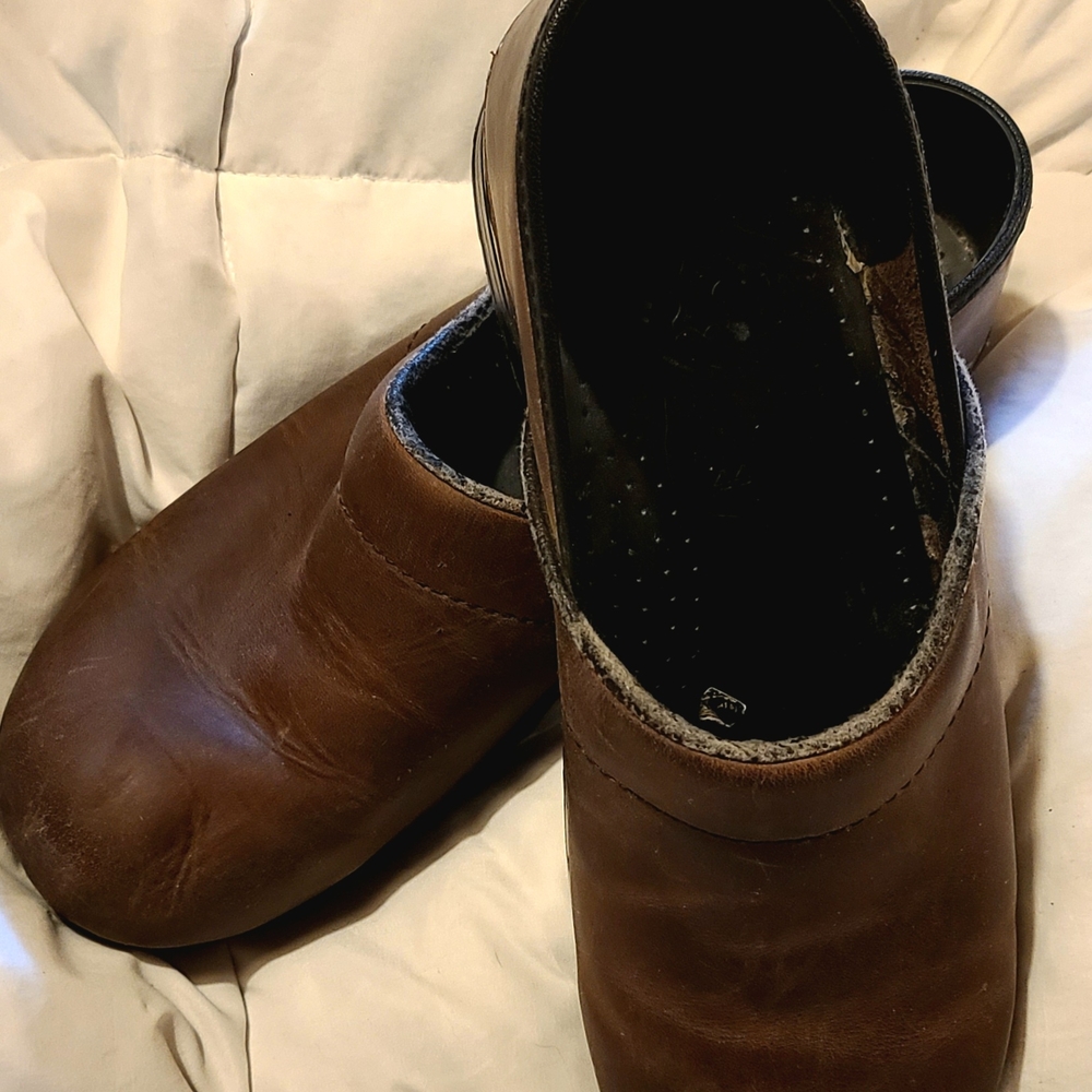 Dansko Brown Leather Slip-On Loafers